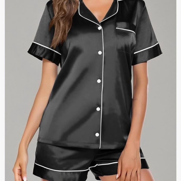 Black Women's Pajama Set - Picture 1 of 6